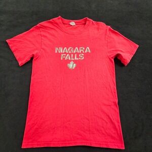 Niagara Falls Canada Red Short Sleeve Cotton T-Shirt Men's S
